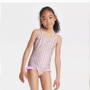 🍋 2 NWT Lemon Print Cat & Jack One Piece Swim Suits